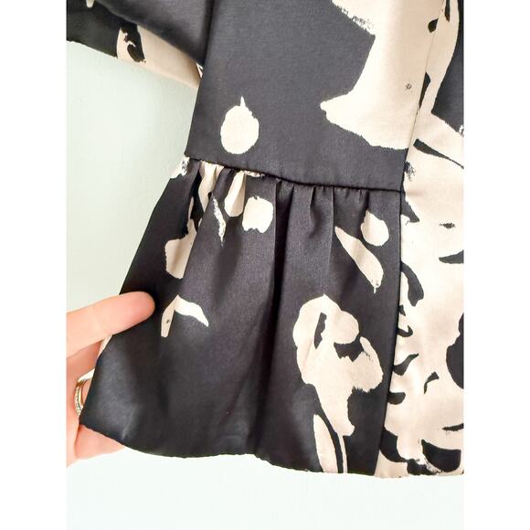 JS Collections | Black & Cream Cocktail Party Jacket | Sz 10 - Picture 4 of 11